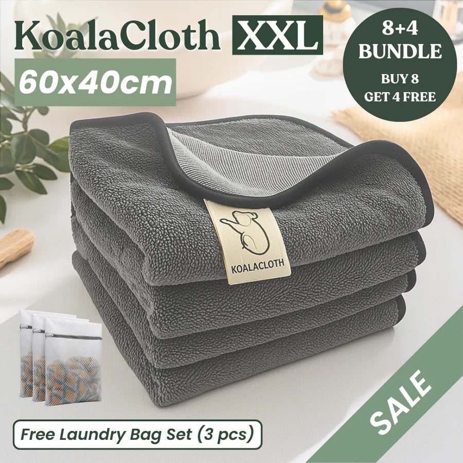 KoalaCloth XXL (60×40 cm) – Rengör utan ränder med enbart vatten