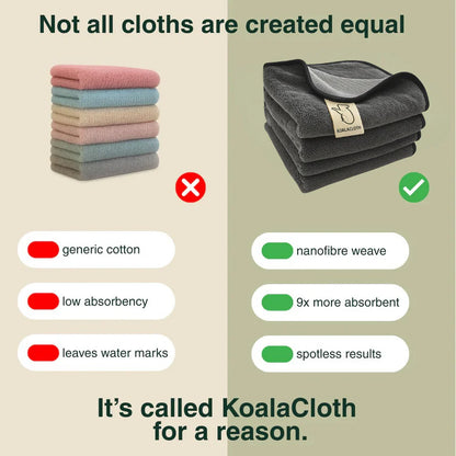 KoalaCloth XXL (60×40 cm) – Rengör utan ränder med enbart vatten